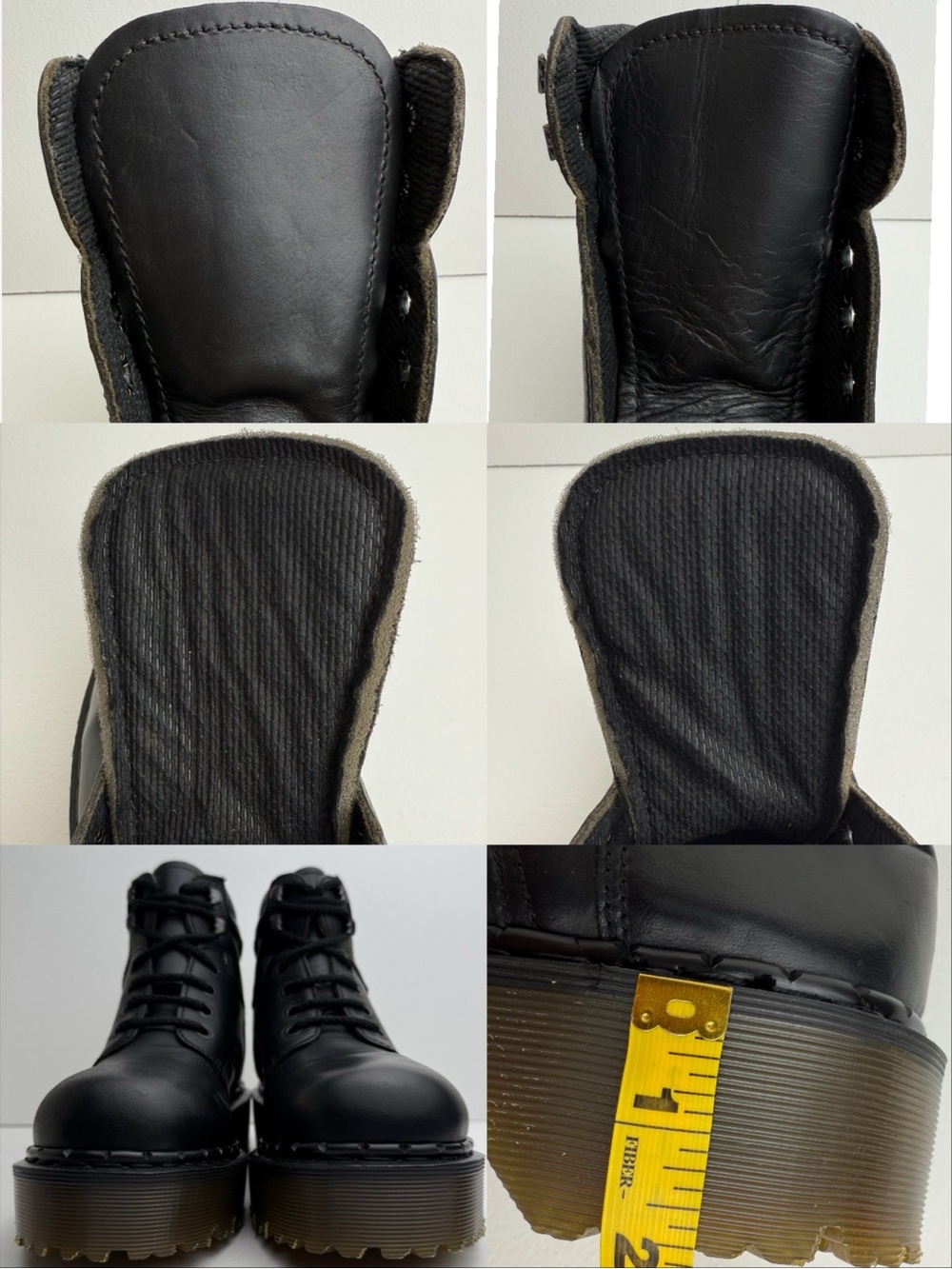 Dr. Martens Boots Vintage England Envy Black Greasy Leather MIE Platforms UK 6 - Picture 13 of 16